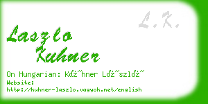 laszlo kuhner business card