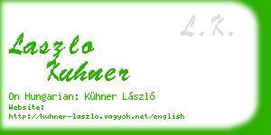 laszlo kuhner business card